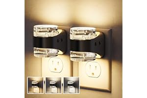 JandCase LED Night Light, Bubble Night Lights Plug into Wall, [2 Pack]Night Light 3000K/4000K/5000K & 3 Brightness Levels, Dimmable Nightlight with Dusk to Dawn Sensor for Bathroom Hallway Bedroom