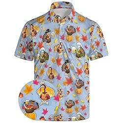 Xdceu Funny Golf Shirts for Men - Thanksgiving Golf