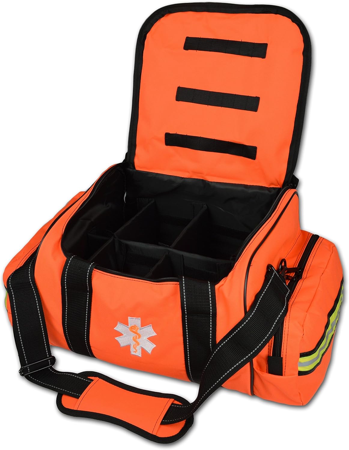 Lightning X Deluxe Stocked Large EMT First Aid Trauma Bag Fill Kit w/Emergency Medical Supplies (Fluorescent Orange): Health & Personal Care