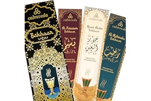 CALMVEDA Arabian Oud Bakhoor Incense Sticks - بخور اماراتي (3 Variants, 40+ Incense) Deep Warm Arabic Incenses Like Al Nasaem, Hoor Alain & Al Raheeb Oud Bukhoor | Perfect Islamic Gifts or Eid Gifts