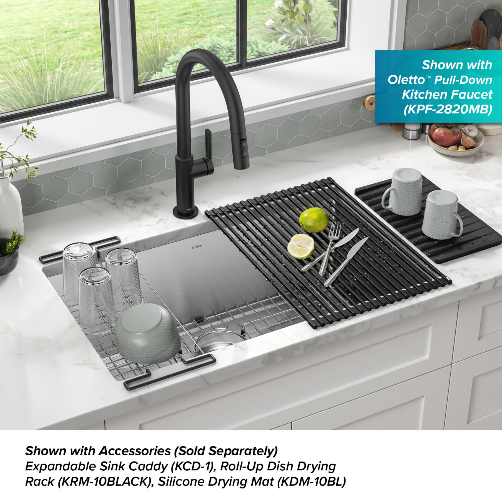 KRAUS Standart Pro 30 -inch Undermount Single Bowl 16 Gauge Stainless Steel Kitchen Sink, KHU100-30