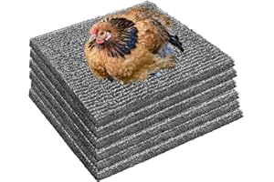 Aifong 6 Pack Nesting Pads for Chicken Coop 12” x 12” Chicken Nesting Pads Washable Plastic Nesting Box Pads Chicken Coop Accessories for Chicken Hen Box Laying Eggs (Gray)