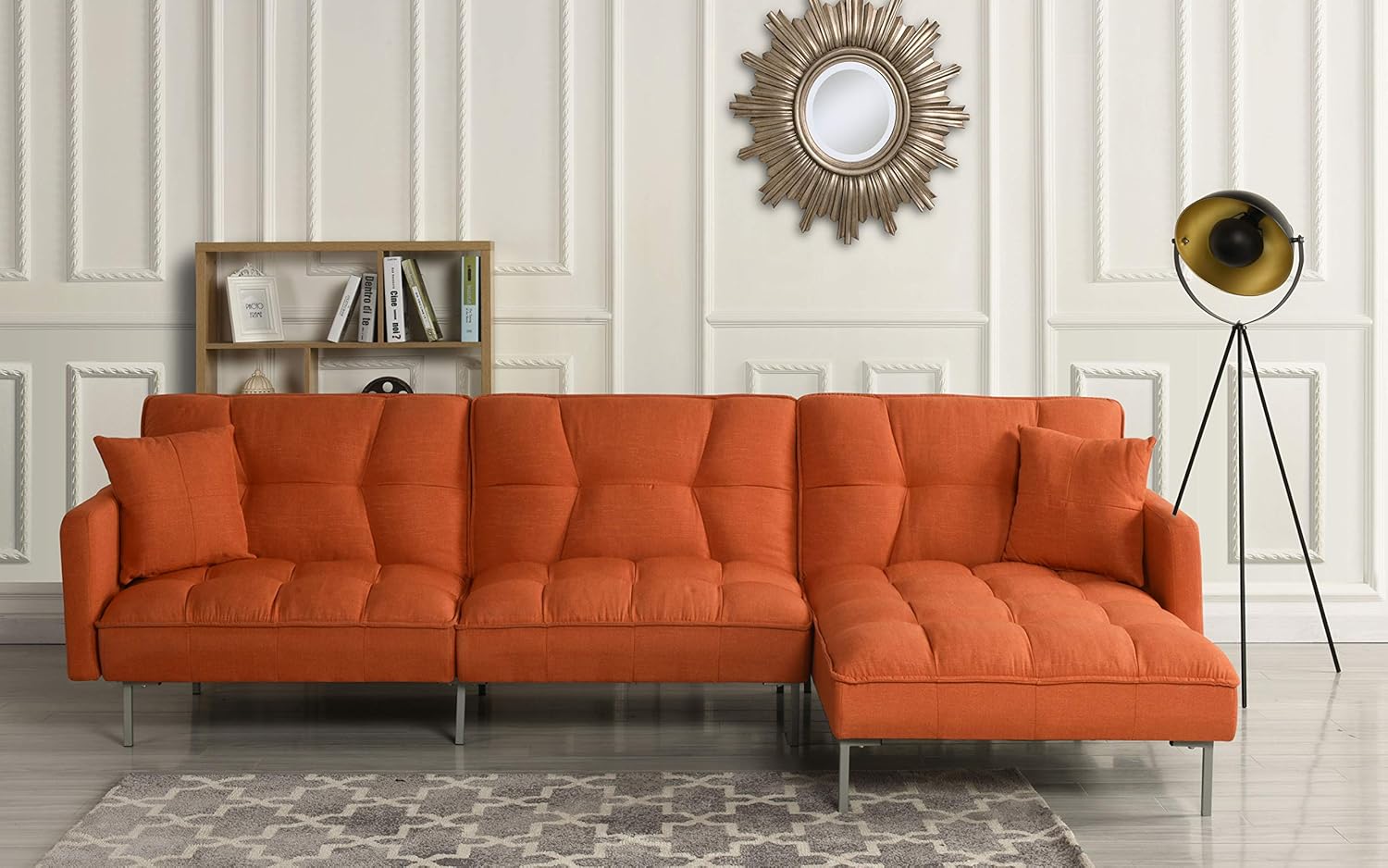 Amazon Com Casa Andrea Exp401 Fb Orng Modern Sectional Orange