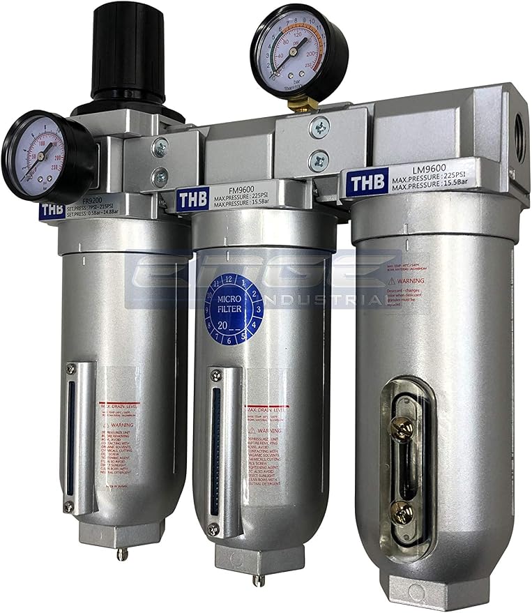 Heavy Duty 3-Stage Compressed Air Cleaner & Desiccant Dryer – Remove Moisture From Air Lines