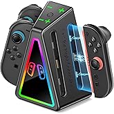 Switch 2 Controller Charging Dock for 2025 Nintendo Switch 2 JoyCon, Ergonomics & Magnetic Charger Station for Switch Joycon 2 Controllers, Fast Charger Stand with RGB Lighting for Joy-Con Accessories