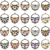 DanLingJewelry 20Pcs Tibetan Style Enamel Chandelier Component Links Antique Bronze Vintage Connector Charms for DIY Boho Jewelry Making