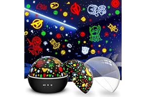 MOKOQI Super Hero Night Light for Boys | Spiderman Night Light and Star Projector 2-in-1 | Avengers Light Projector for Kids Bedroom Decor | Superhero Toys Gifts for Boys 4-6
