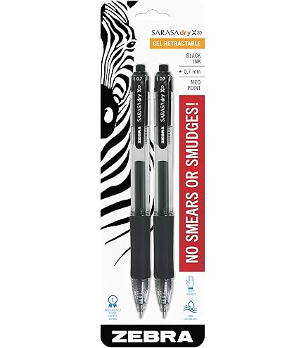 Zebra Sarasa JJJ31-BK Gelschreiber – 0,5 Mm Spitze, Schwarz | 5er Pack | Schnelltrocknend, Verschmierfrei | Weiches Schreibgefühl