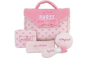 Little Love by NoJo My First Purse Pink Plush 5 Piece Toy Set - Purse, Compact, Eye Shadow, Lipstick, and Wallet