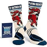Funny Hockey Socks - Perfect Hockey Gifts - Field Sport Socks for Players and Fans, Christmas Gifts Stocking Stuffers