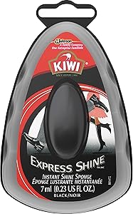 KIWI Express Shoe Shine Sponge | Leather Care for Shoes, Boots, Furniture, Jacket, Briefcase and More | Black