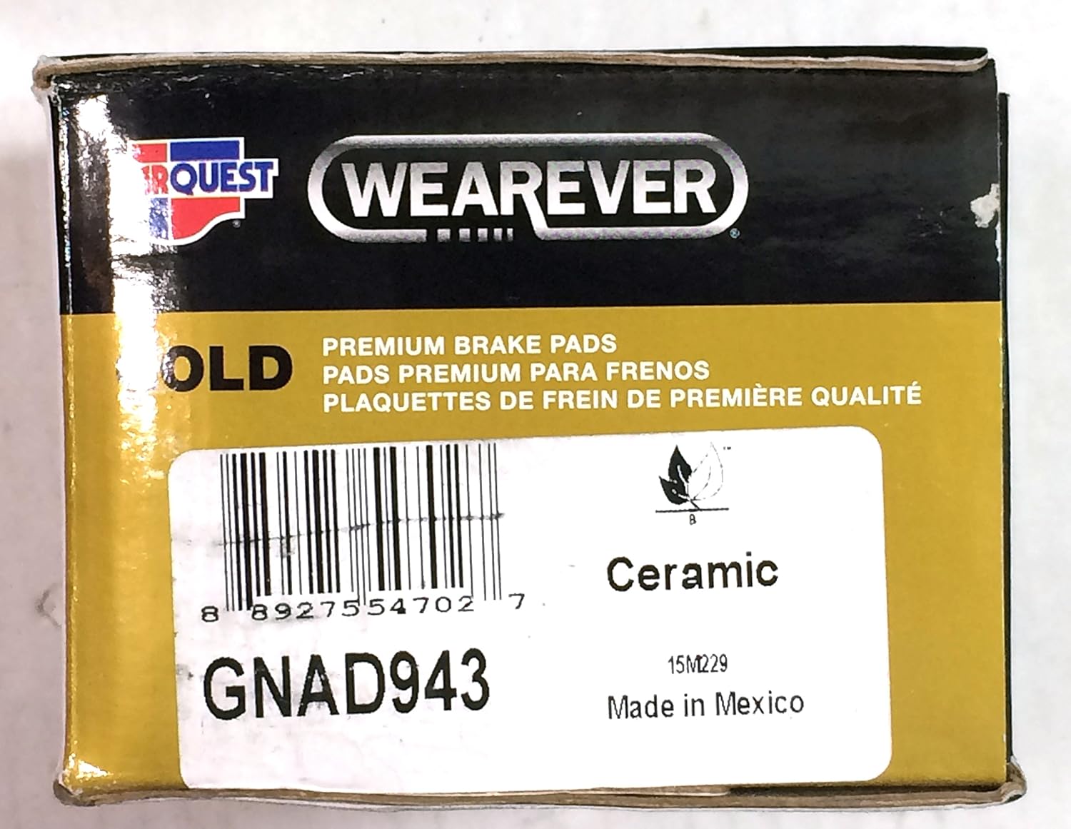 Carquest Wearever Gold Ceramic Brake Pads Rear 4 Pad Set Gnad943 Automotive Amazon Com