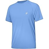 Roadbox Men's Rash Guard Short Slevee, UPF 50+ UV Sun Protection Water T-Shirts, Quick Dry Swim Shirts for Surf Beach Fishing