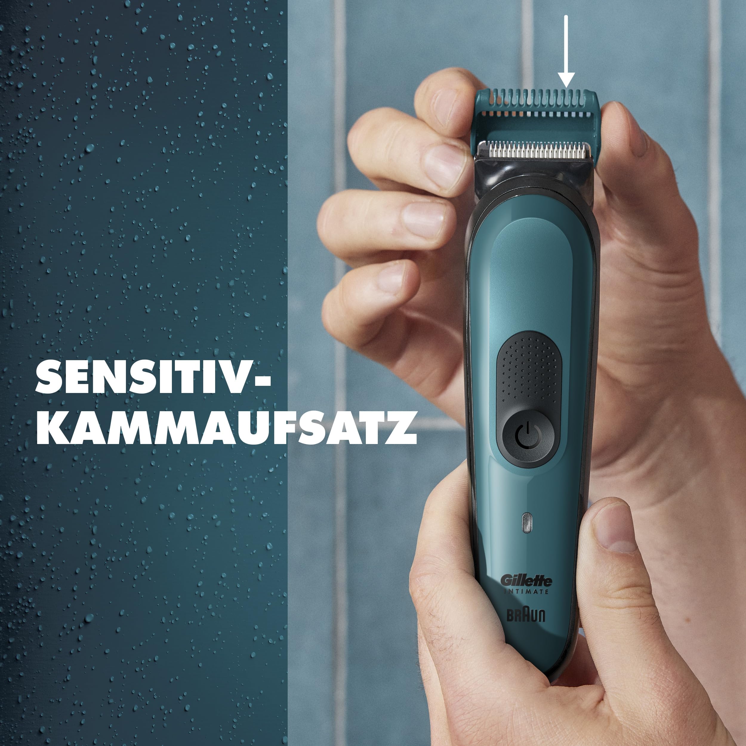 Gillette Intimate Elektrischer Körperrasierer Herren i3 für den Intimbereich, SkinFirst Intimrasierer, Trimmer mit Lebenslang Scharfen Klingen, Wasserdicht, Kabellos für Nass- und Trockenanwendung 6