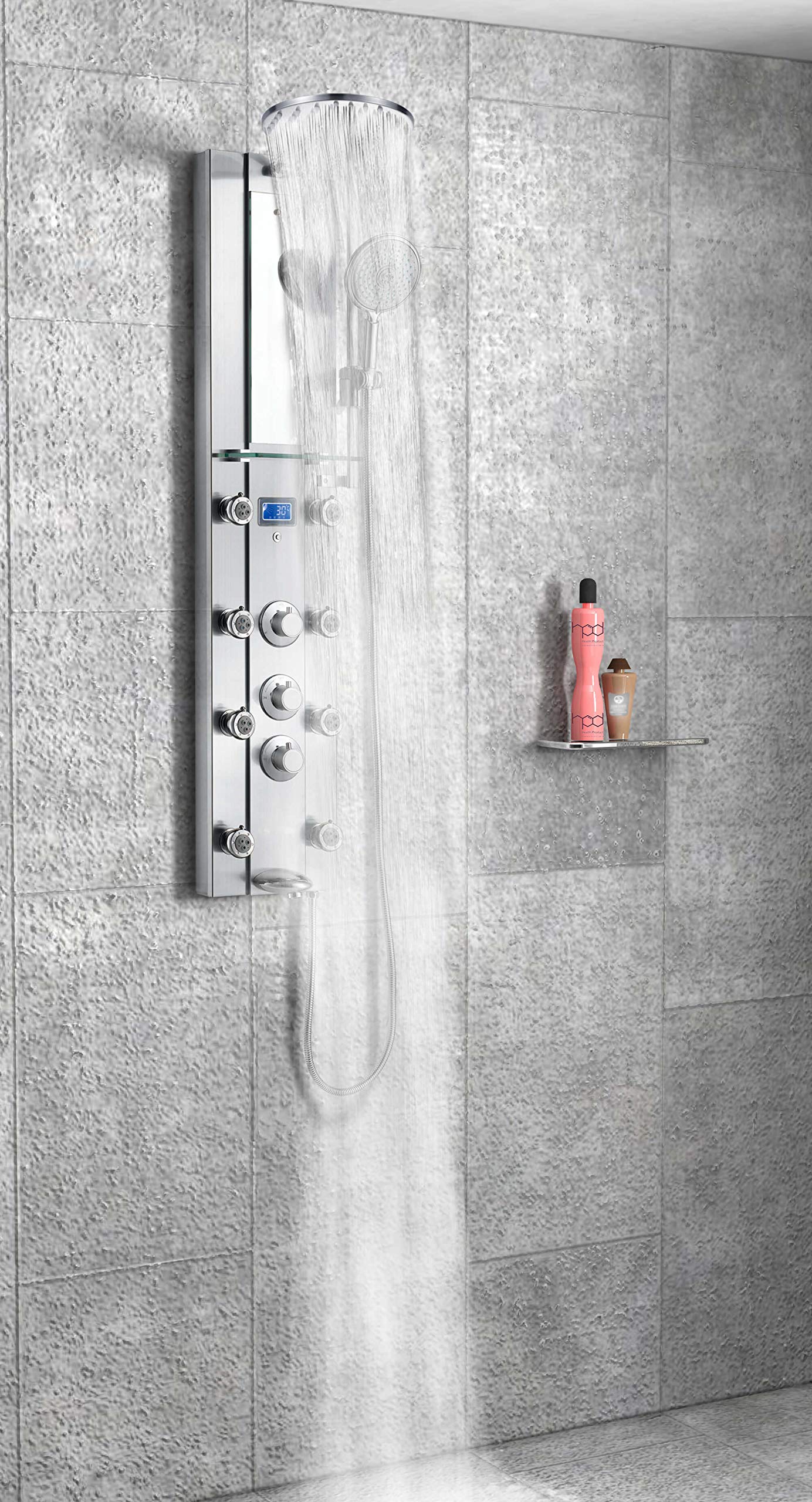 Blue Ocean 52” Stainless Steel SPV962332 Thermostatic Shower Panel with