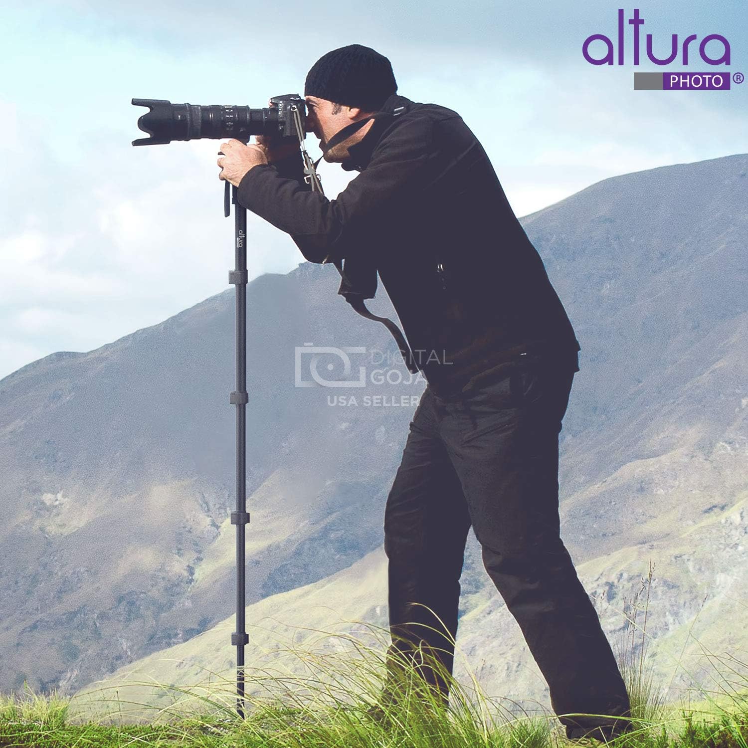 Altura Photo 62-Inch Camera Monopod - Ultra Portable, Heavy Duty Design for Canon, Nikon, Sony Mirrorless & DSLR Cameras : Camera & Photo