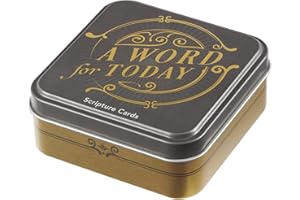 Christian Art Gifts Scripture Verse Prayer Devotional Cards for Men and Dads: A Word For Today – Encouraging Bible Verse Classic Devotion Cards, 50 Double Sided Cards in Sturdy Storage Gift Tin Box