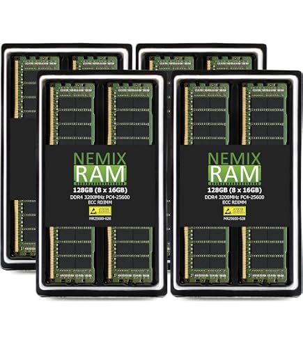 A-Tech 128GB Kit (8x16GB) DDR4 3200MHz PC4-25600 ECC RDIMM 2Rx8