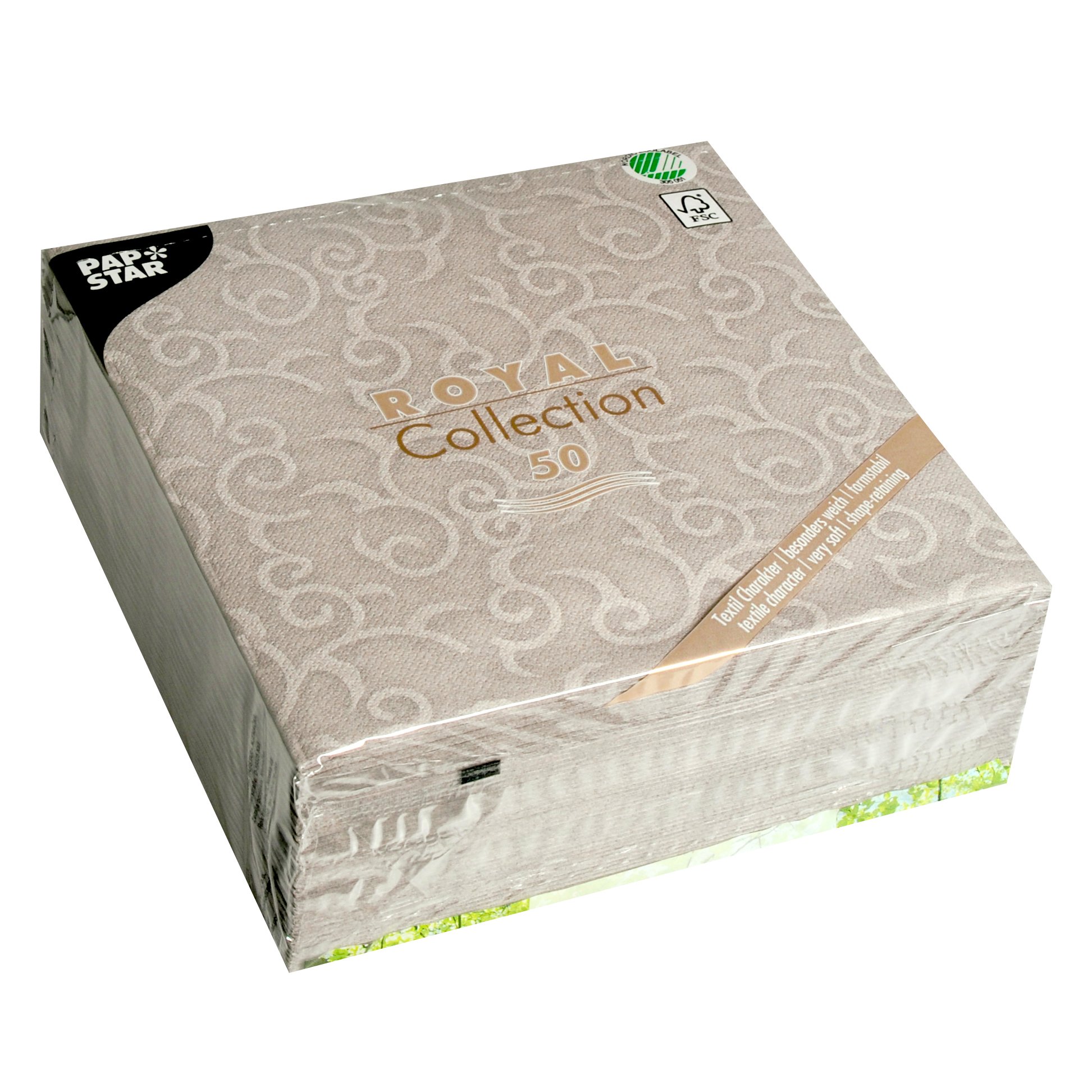 Papstar Napkins Tissue 84889 7.8 x 20 x 20 cm Grey