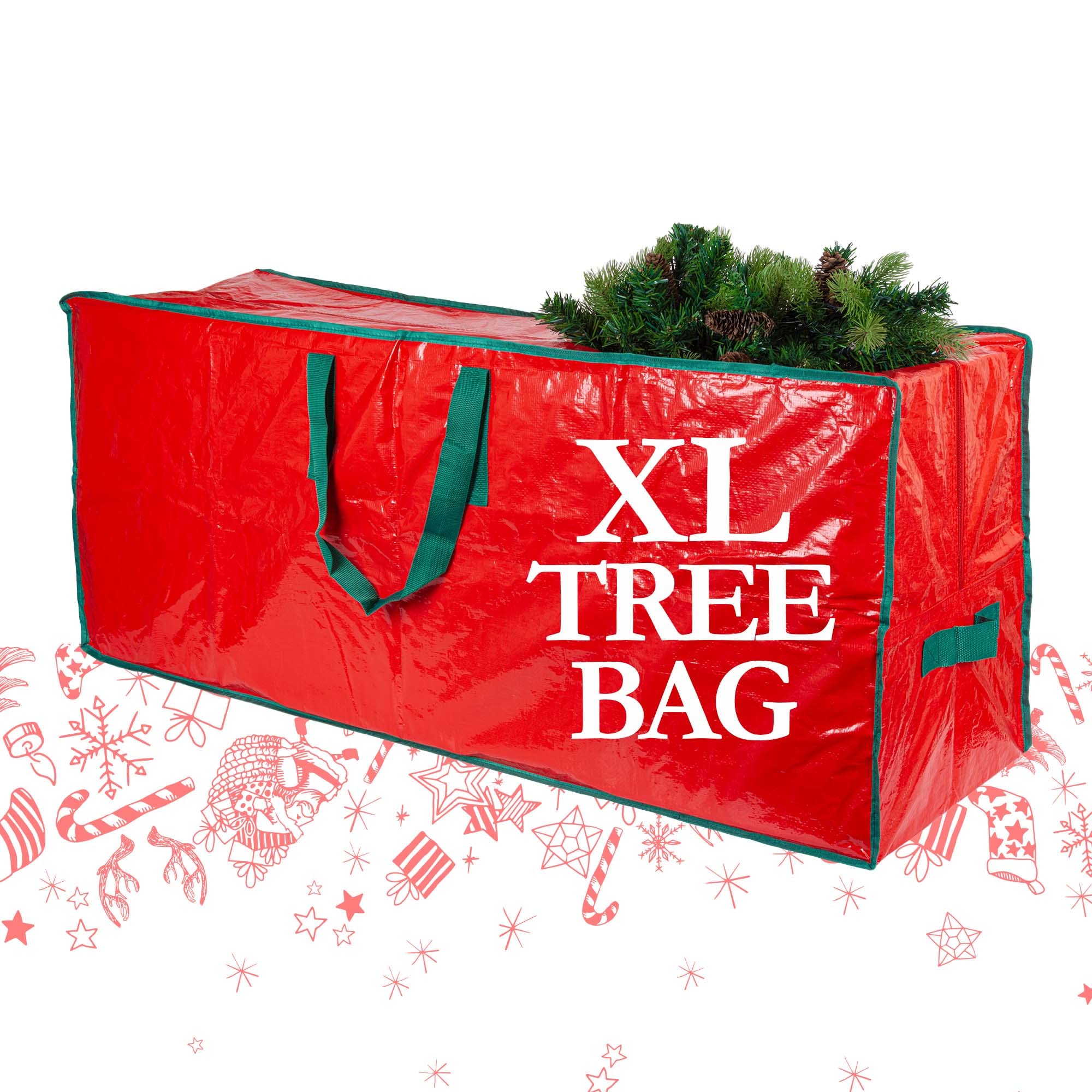 iN Christmas Tree Storage Bag with Handles – Heavy Duty - Xmas Tree Storage Bag, Fits Up to 8ft Tall Trees - Waterproof with Durable Handles & Zipper