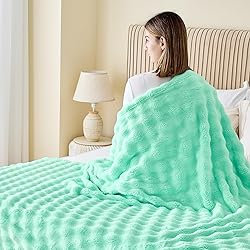 NEWCOSPLAY King Blanket for Couch Aqua Super Soft