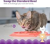 Catstages Fishie Fun Feed Mat Slow Feeder Cat Bowl Pink view 3