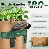 T4U 5-Pack 15 Gallon Fabric Grow Bags with Handles Heavy Duty Nonwoven view 3