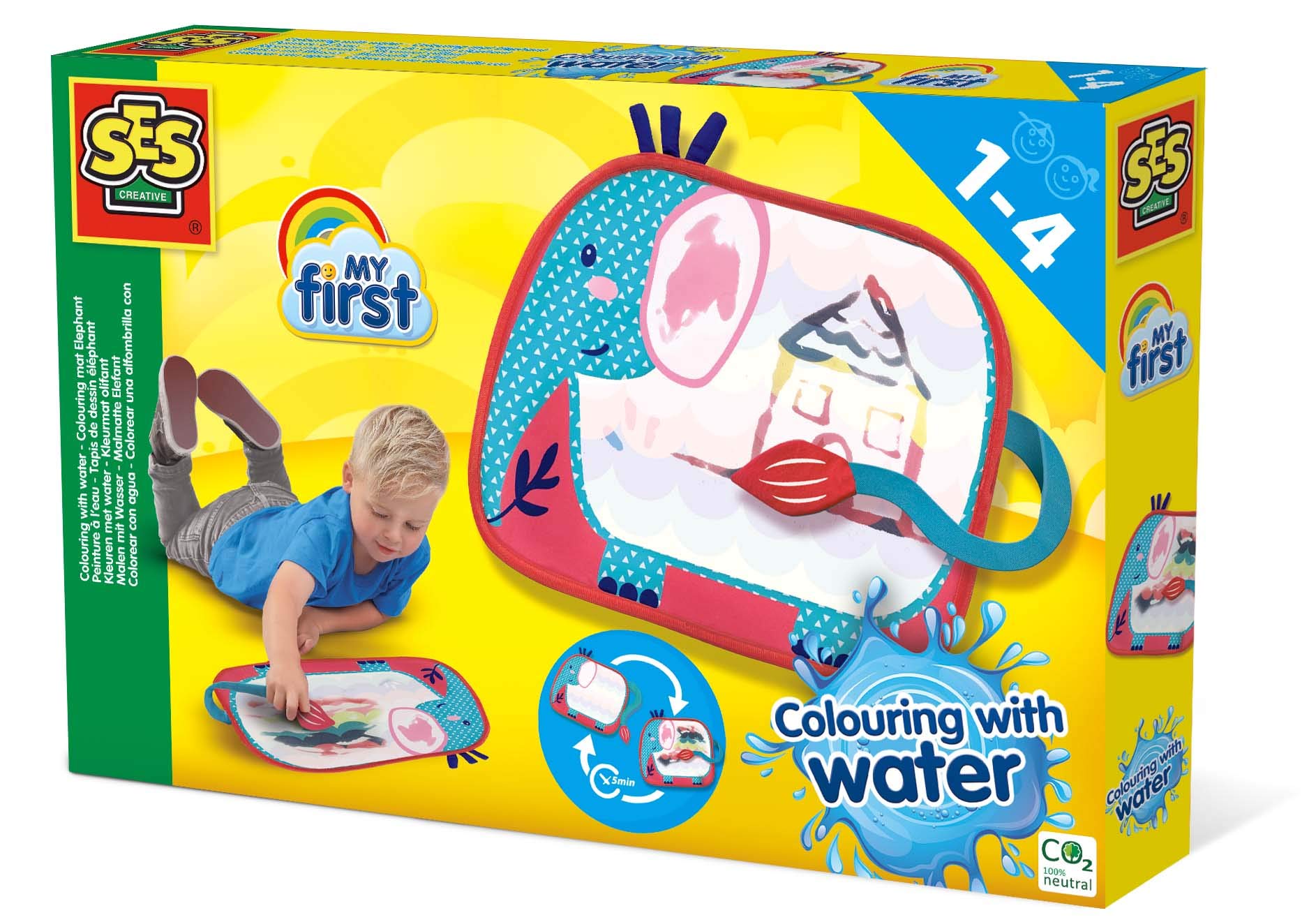 SES Creative Colouring with Water - Colouring mat Elephant — image 1