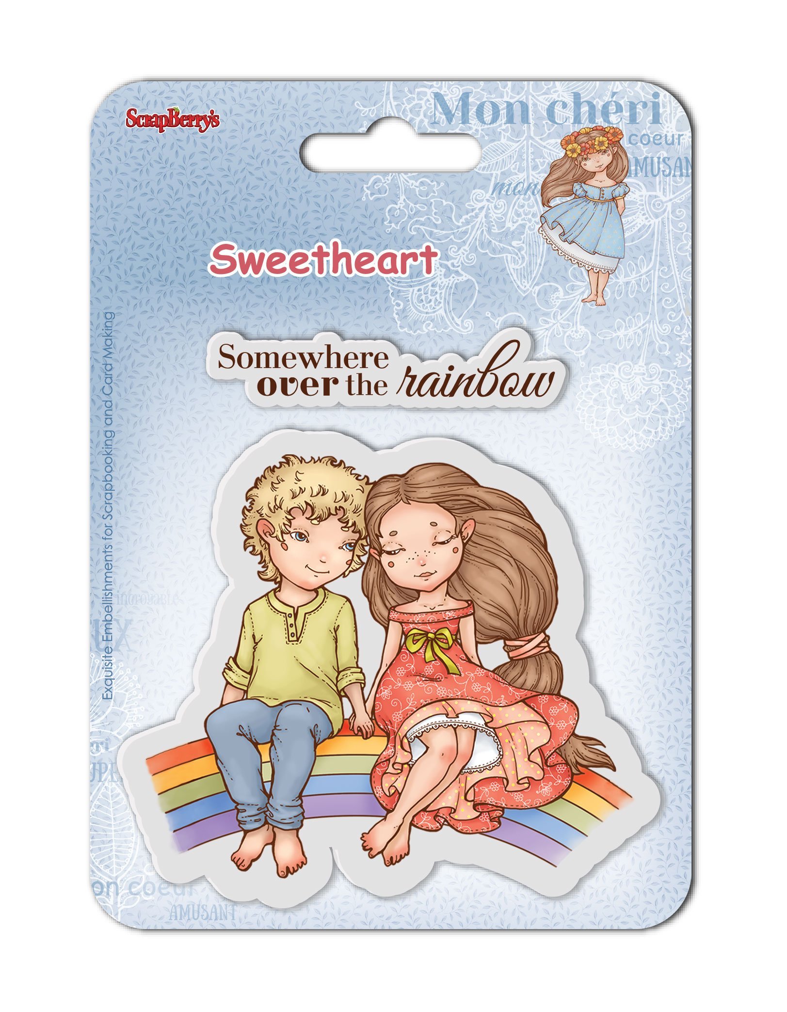 Scrapberry'S Sweetheart Clear Stamps 4"X4"-Over The Rainbow