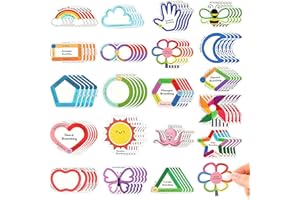 Crtiin 100 Pcs Sensory Strips Anxiety Calm Stickers Fidget Stress Breathing Stickers Sensory Stickers Different Textures Rough Tactile Tape for Kids Adults Desk Anxiety Relief(Cute)