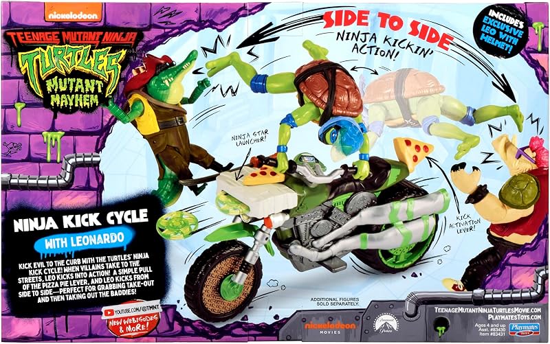 Giochi Preziosi, Tartarughe Ninja 2023 Caos Mutante, Moto con Funzione Combattimento E Personaggio Leonardo Incluso, Compatibile Con Tutti I Personaggi Base, Per Bambini a Partire DaI 4 Anni — foto 4 di 8