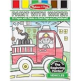 Melissa & Doug Paint With Water - Vehicles, 20 Perforated Pages With Spillproof Palettes