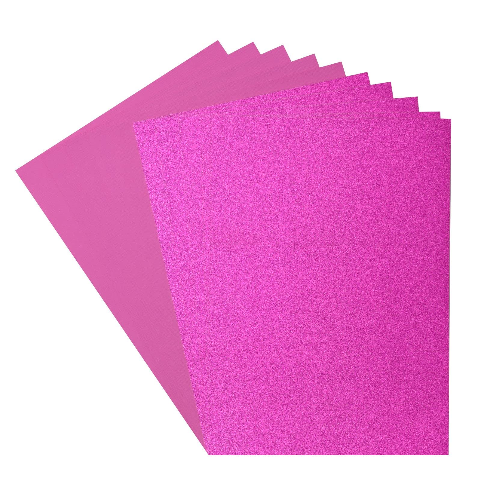 Florence Pink Glitter Paper and Cardstock - A4 Craft Paper - 10 Sheets - 250/216 GSM