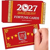 Chinese New Year - 2027 Year of The Goat Game Scratch Off Cards - 22 Ct | Scratch Off Fortune Tickets, Interactive Game for Guests, Party Game for Chinese New Years Celebrations, USA-made