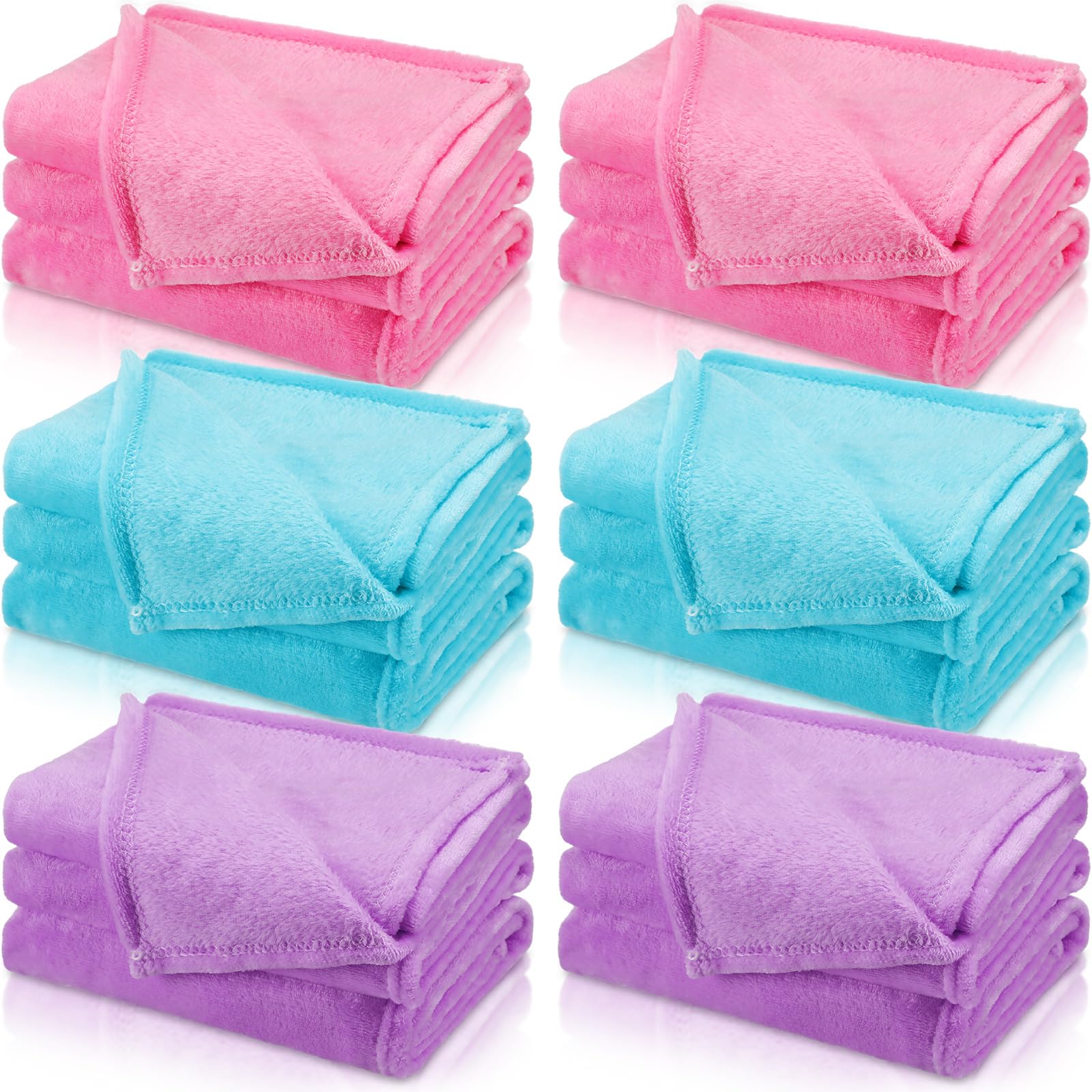 Photo 1 of SmoothNovelty 6 Pcs Eater Fleece Throw Blanket Bulk for Kids Soft Plush Flannel Throw for Kids Girl Sleepover Slumber Movie Night Galentine's Party Bed Couch(Light Color,40 x 60 Inch)