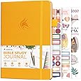 Clever Fox Bible Study Journal – Church Notes Notebook – Note Taking & Journaling Kit – Faith Based Religious Gifts & Accessories (Amber Yellow)