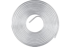 MuHize 5/16" Fuel Line - 25FT Heavy-Duty Aluminum Tubing, Flexible & Corrosion Resistant Metal Tube for Gas, Oil, Water Systems | Easy Bend, No-Leak Connection