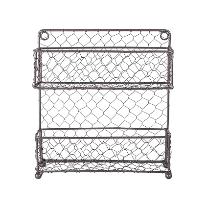 Buy Dii Z01446 2 Tier Vintage Metal Chicken Wire Spice Rack