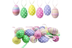 Sfcddtlg 30 PCS Easter Hanging Eggs - Colorful Paper Egg Tree Ornaments for Party Birthday Home Decoration Indoor Supplies (Paper-Small)