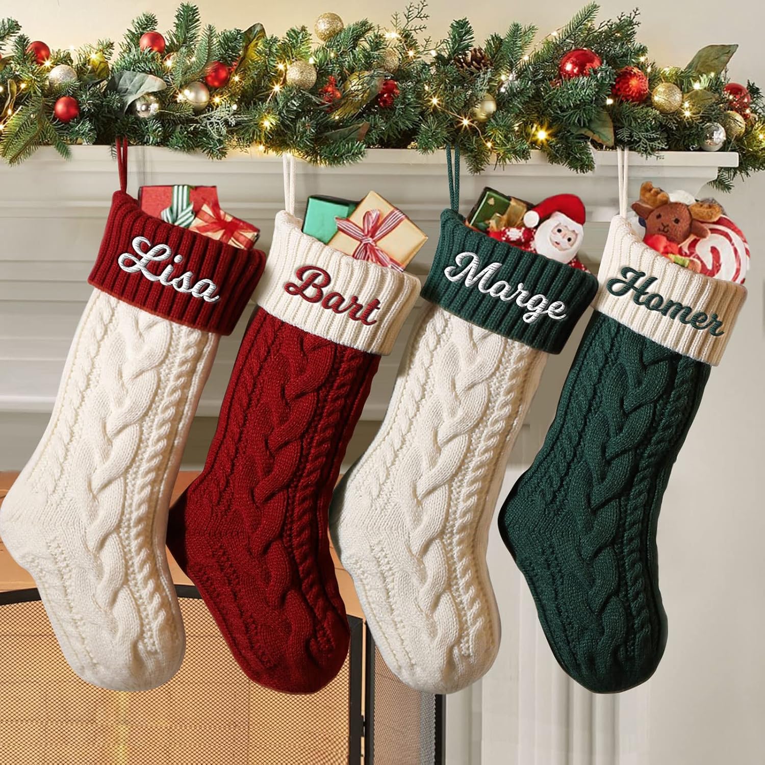 Stockings & Holders - SearchI Personalized Christmas Stockings, 18