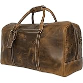 Handmade Leather Travel Duffel Bag - Airplane Underseat Carry On Bags by Rustic Town