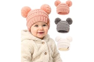 FURTALK Baby Winter Knitted Beanie Hat Soft Warm Pom Pom for Infant Toddler Skull Cap
