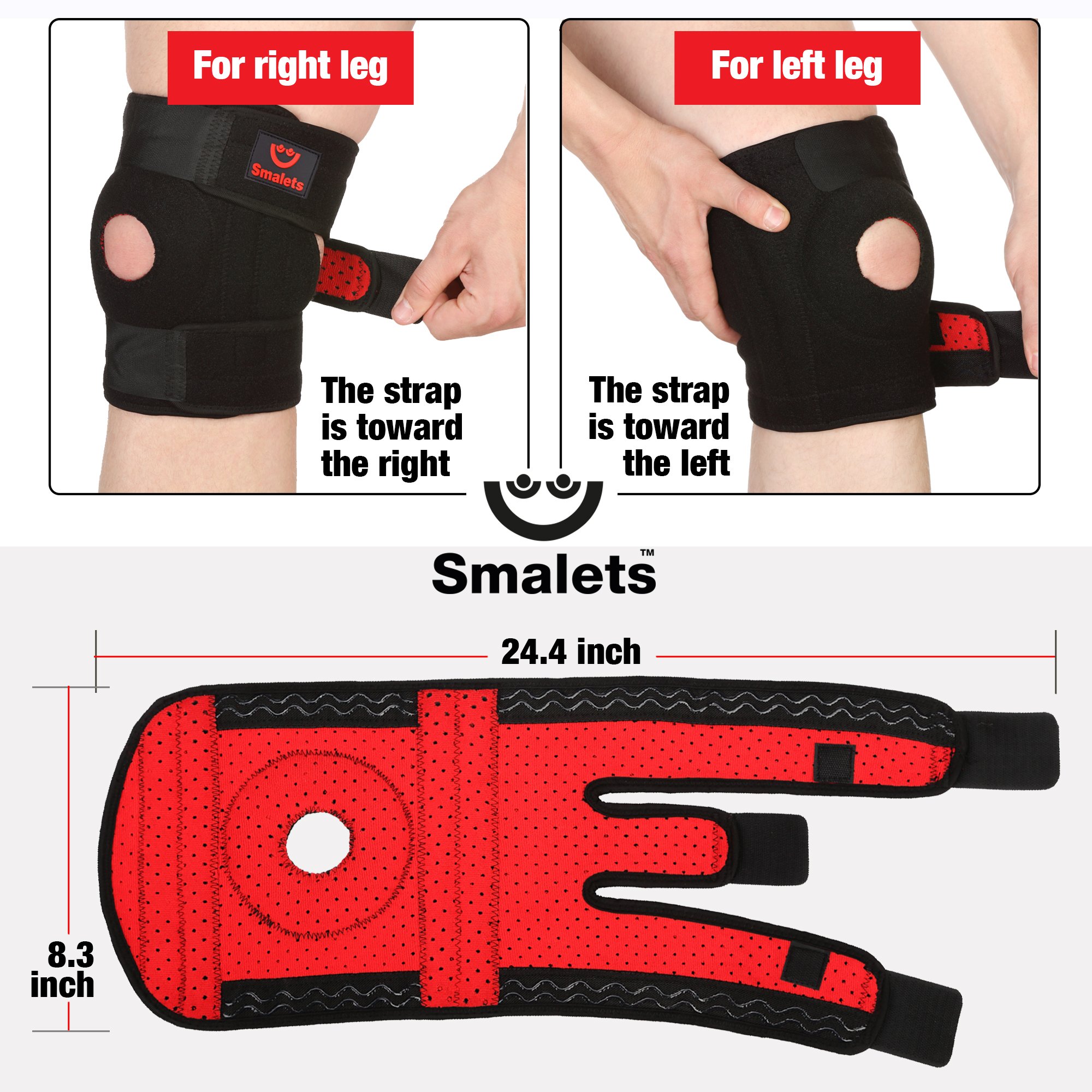 Smalets Best Knee Brace Support for Arthritis, ACL, LCL, MCL Side