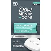 DOVE MEN + CARE Hand Body Face Shave Bar, Sensitive Skin, 6 Count, 3.75 oz | Hypoallergenic Gentle Formula, Sulfate and Colorant Free, Hydrates Sensitive Skin, Multiuse Cleansing and Shaving