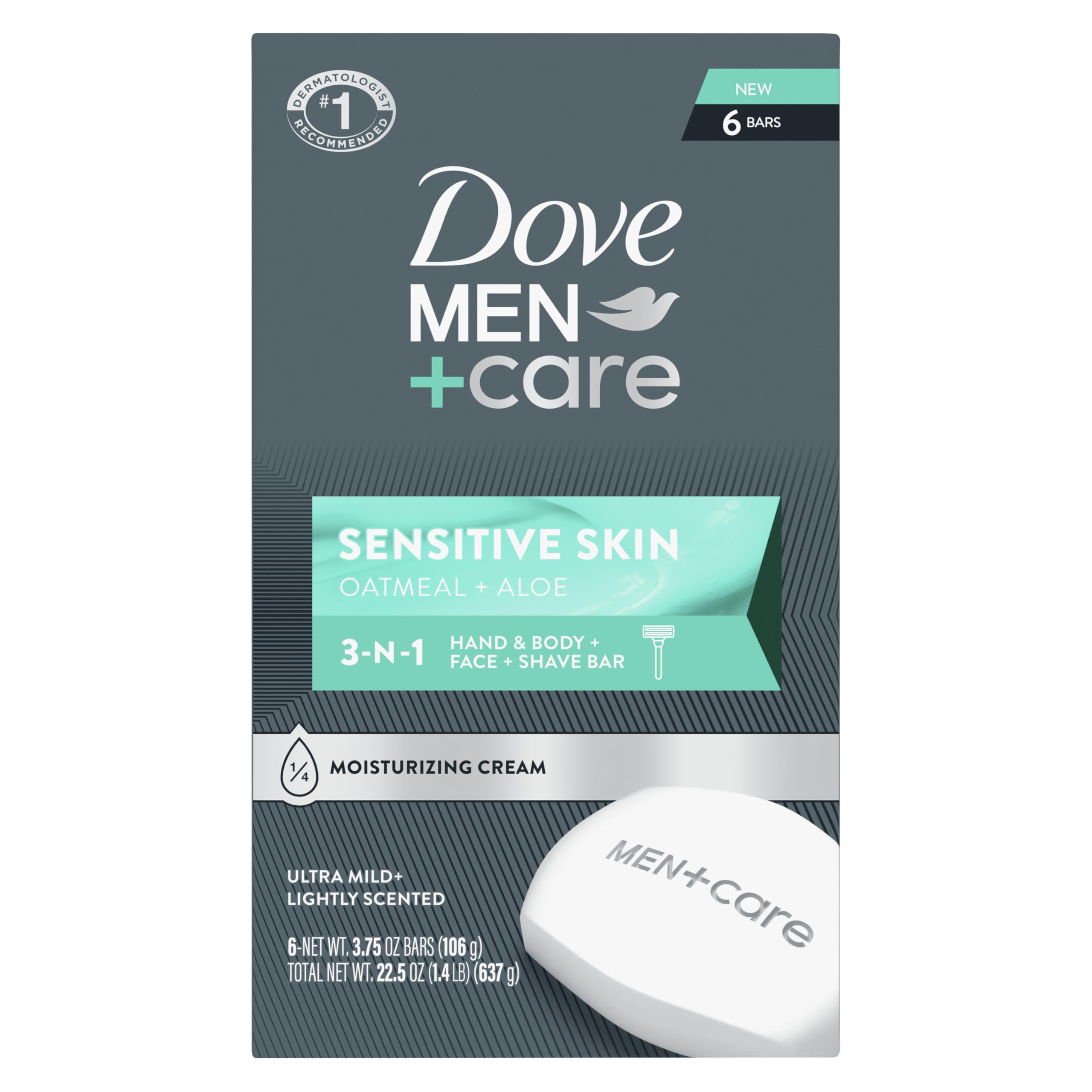 Photo 1 of *PARTIAL SET*
DOVE MEN + CARE Hand & Body Face + Shave Bar Sensitive Skin 6 Count for sensitive skin 3.75 oz