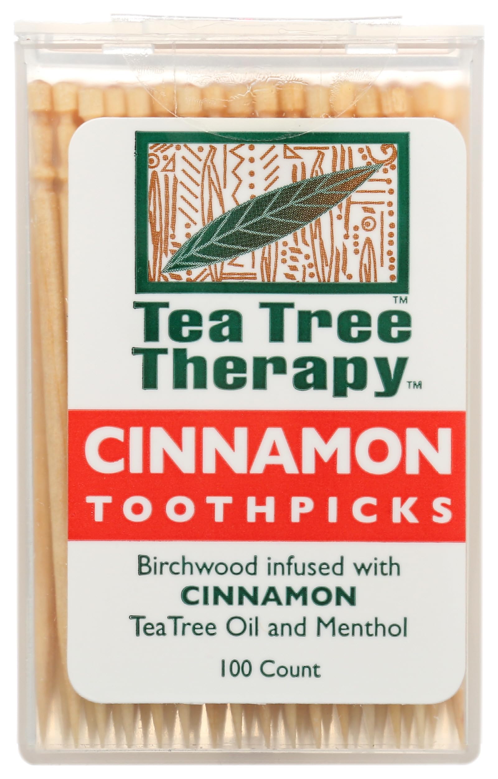 Tea Tree Therapy Toothpicks, Cinnamon, 100 Count
