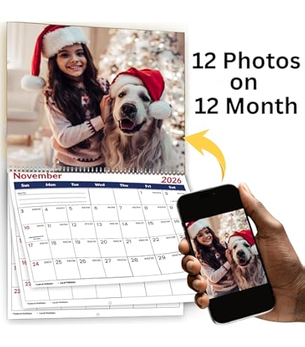 Calendario Fotográfico 2025 Para Personalizar (calendario De Manualidades 2025 En Formato A4), Calendario DIY Para Personalizar De Enero A Diciembre Con Vista General De Vacaciones, Ideal Como Regalo