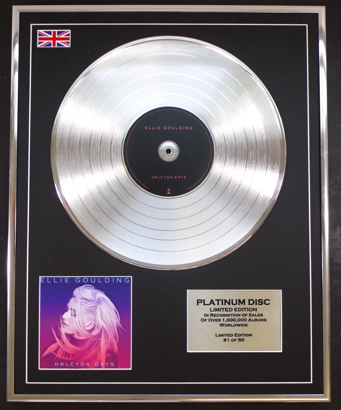 ELLIE GOULDING/LTD EDITION CD PLATINUM DISC/HALCYON DAYS