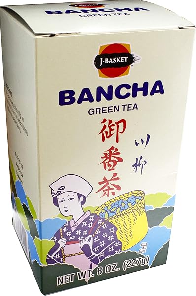 J-BASKET BAN CHA GREEN TEA, 8-OUNCE BOXES (PACK OF 4)