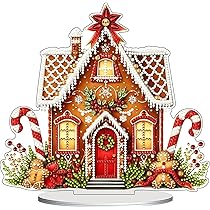 Peinture Diamant De Noël Faite Maison En Pain D'épices Sur Flocons De